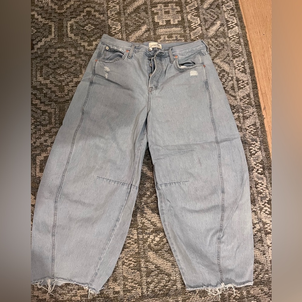 Light Blue Women's Barrel Jeans